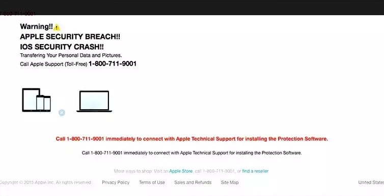 Apple Breach Scam