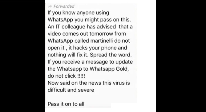 Martinelli Scam and WhatsApp Hoax