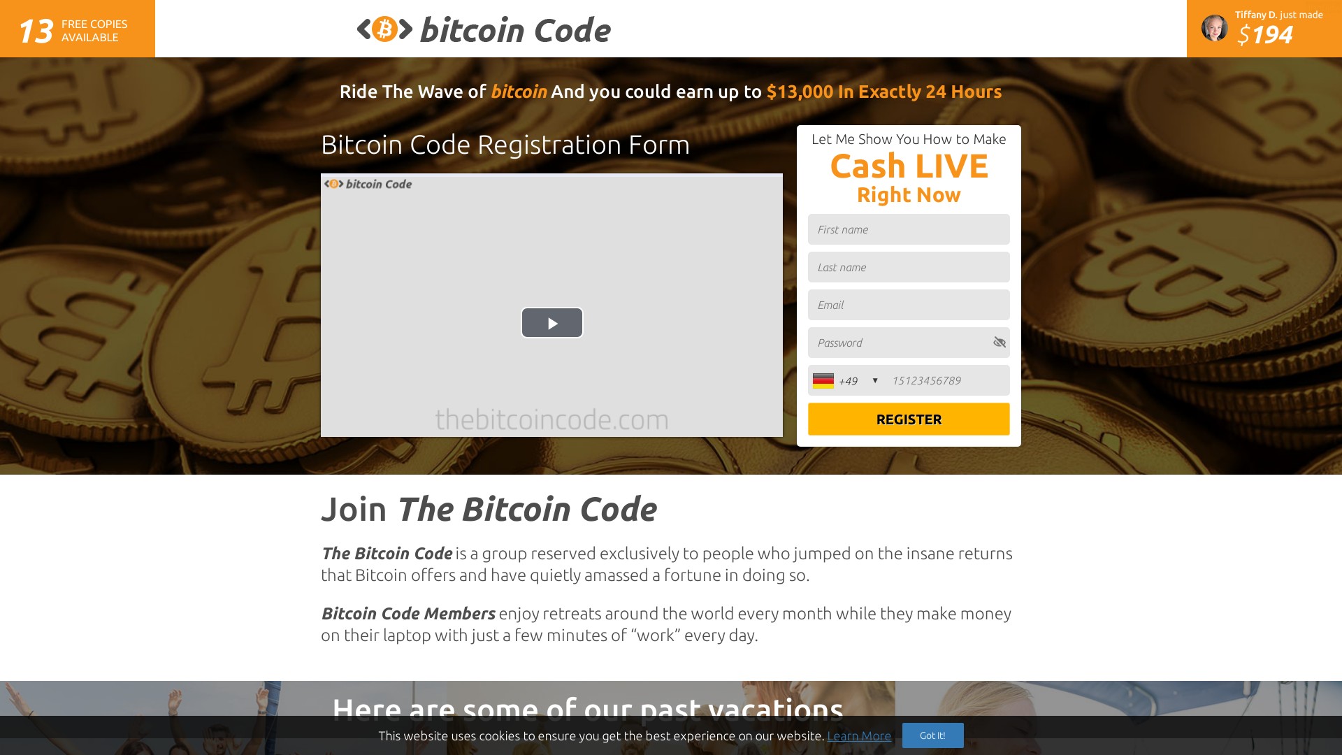 Bitcoin Code Scam - bitcoin-code.greatoffers.to - Steve McKay Bitcoin Code Trading Software