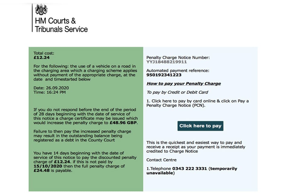 Email From HM Courts and Tribunals Service Scam