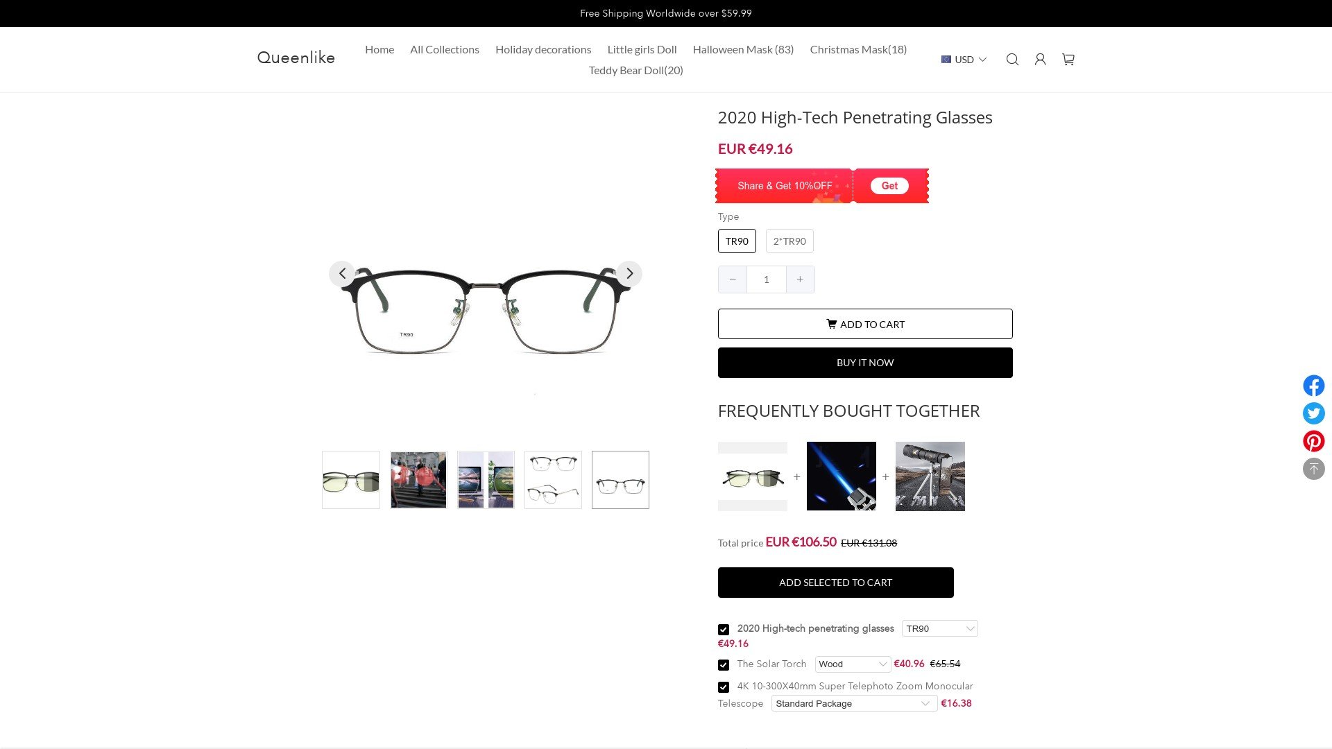2020 High-Tech Penetrating Glasses Fake Store