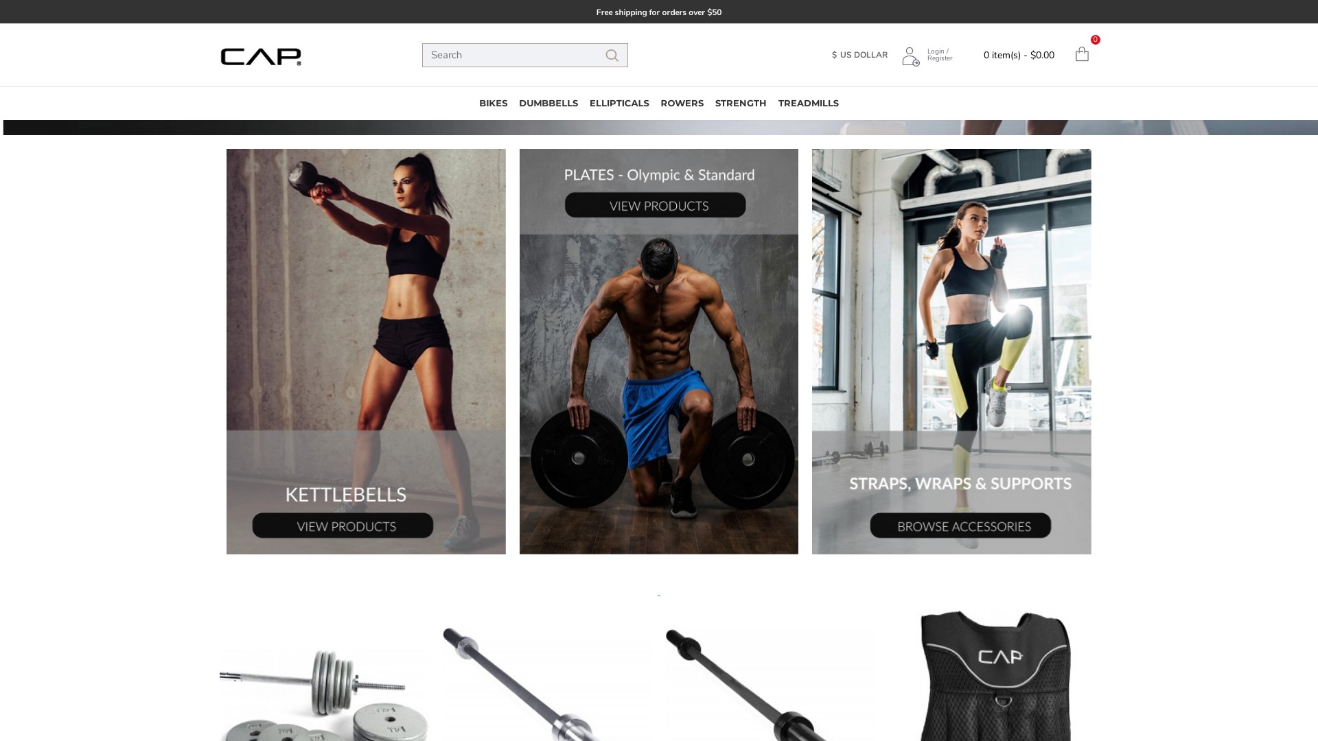 Cap Barbell Store at capbarbellstore.com