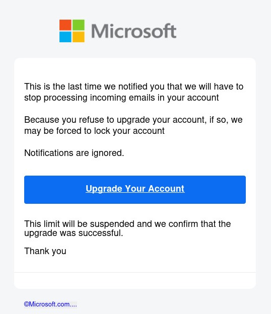 The Microsoft Stop Processing Incoming Emails Scam
