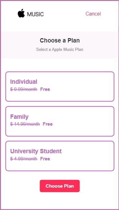 Musicplan.info The Free Apple Music Plans