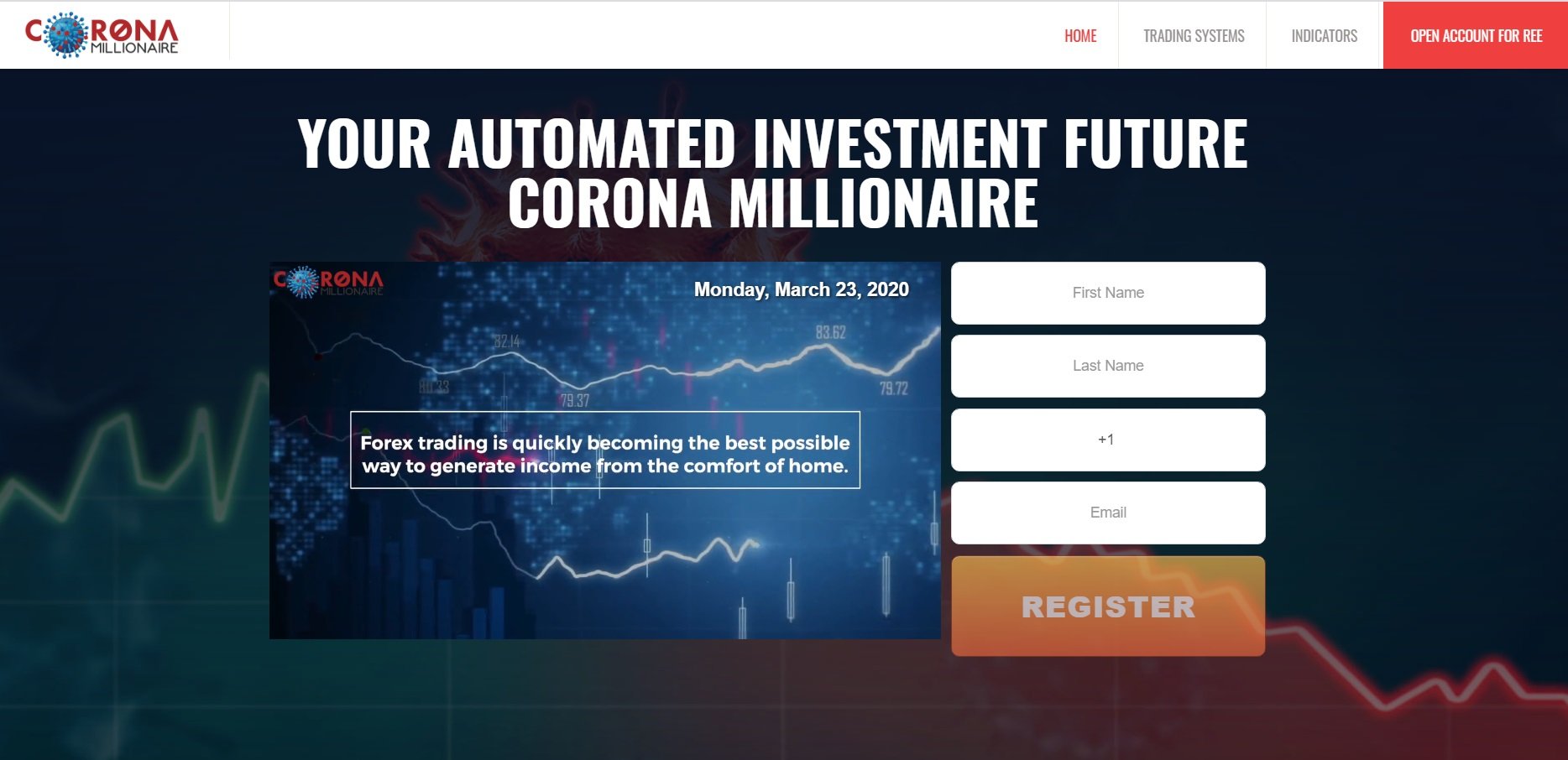 The Corona Millionaire Software Platform Website