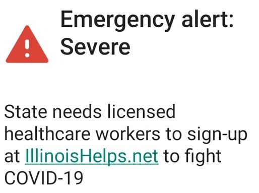 The IllinoisHelps Net Emergency Alert