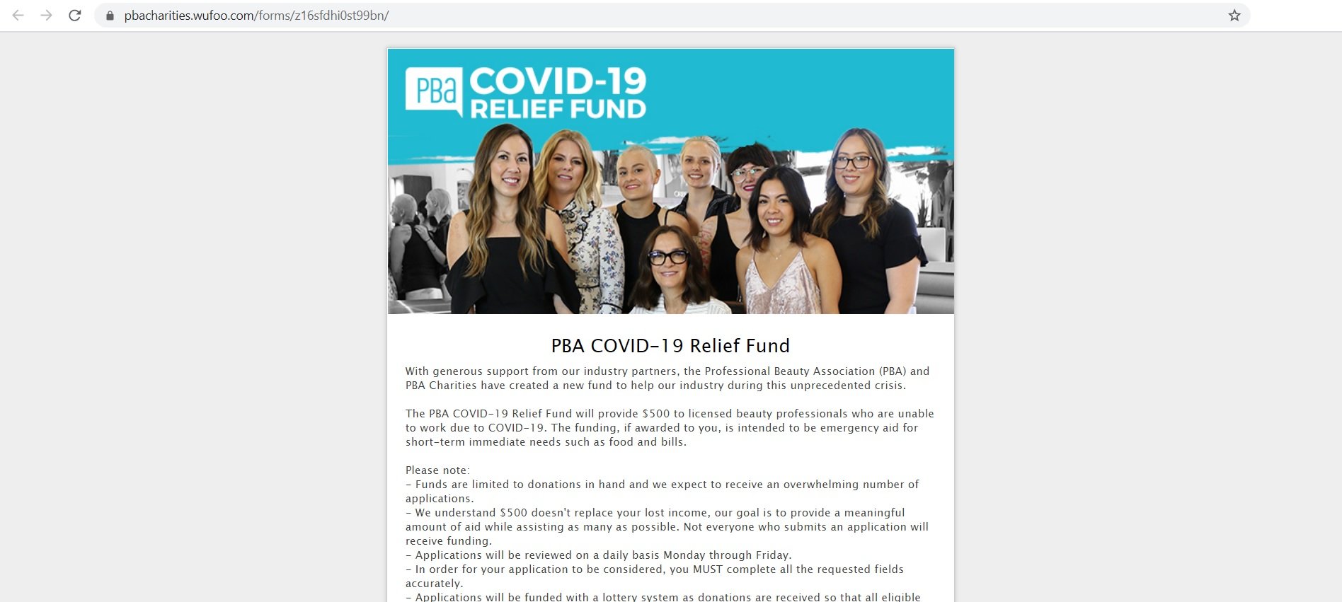 A PBA COVID-19 Relief Fund Scam