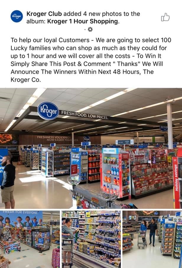 Kroger Facebook Scam, Kroger Club 1 Hour Shopping, Kroger Scam, Kroger Club Scam, Kroger Club, Kroger 1 Hour Shopping, Kroger Coupon Scam