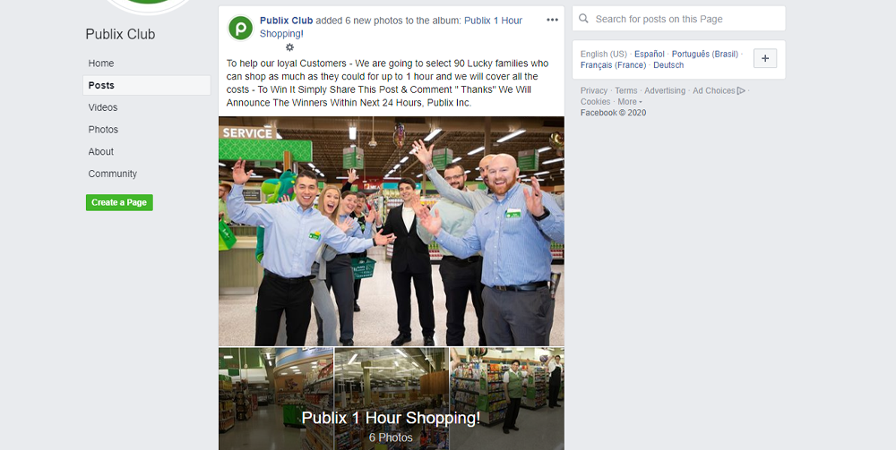 Publix Facebook Scam, Publix Club 1 Hour Shopping, Publix Scam, Publix Club Scam, Publix Club, Publix 1 Hour Shopping, Publix Coupon Scam