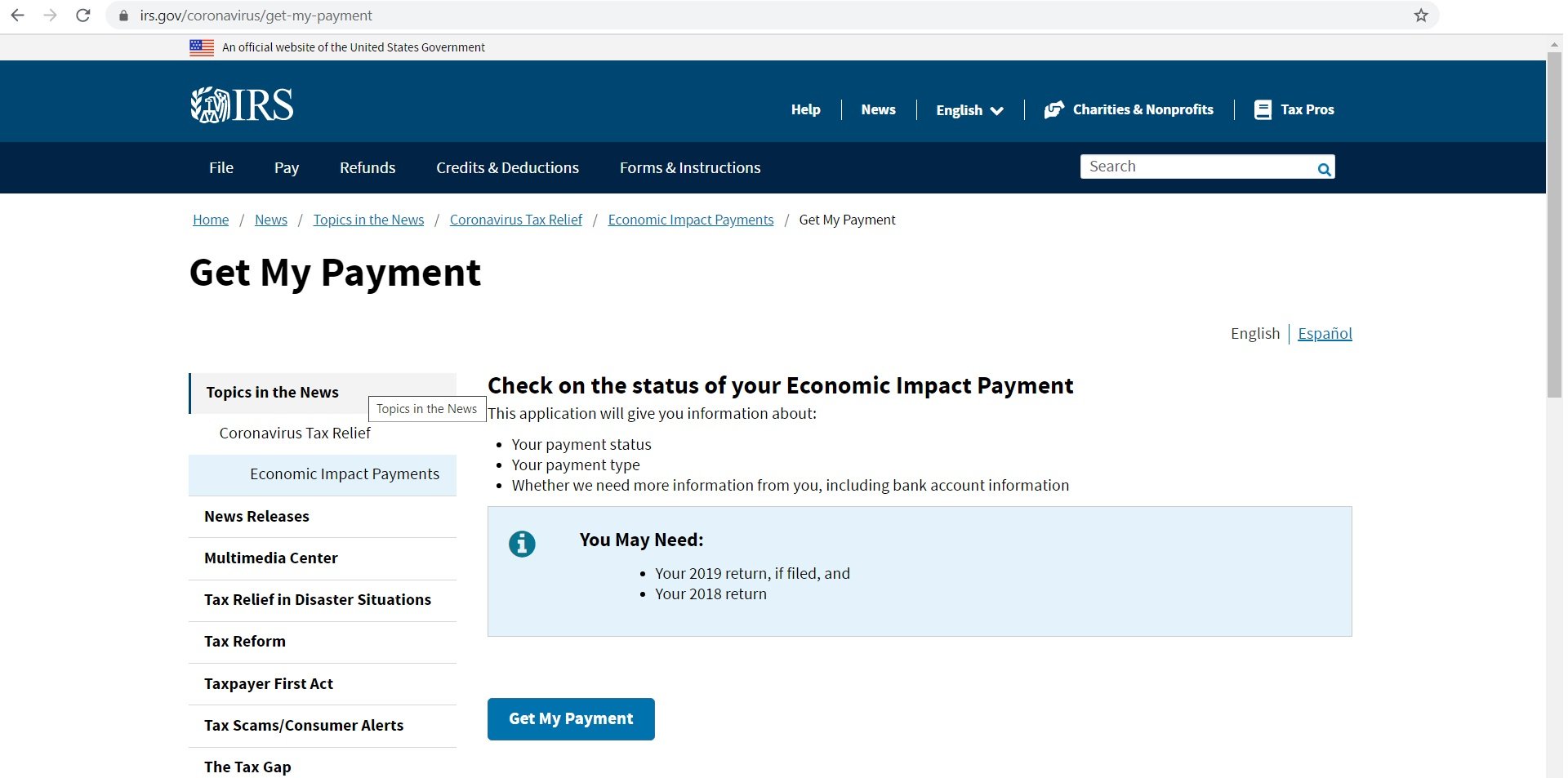 Irs.gov Get My Payment - Stimulus checks go out, IRS 'Get My Payment' tool sees ... : People ...