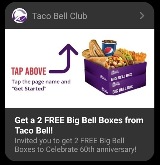 The Taco Bell 2 FREE Big Bell Boxes Scam