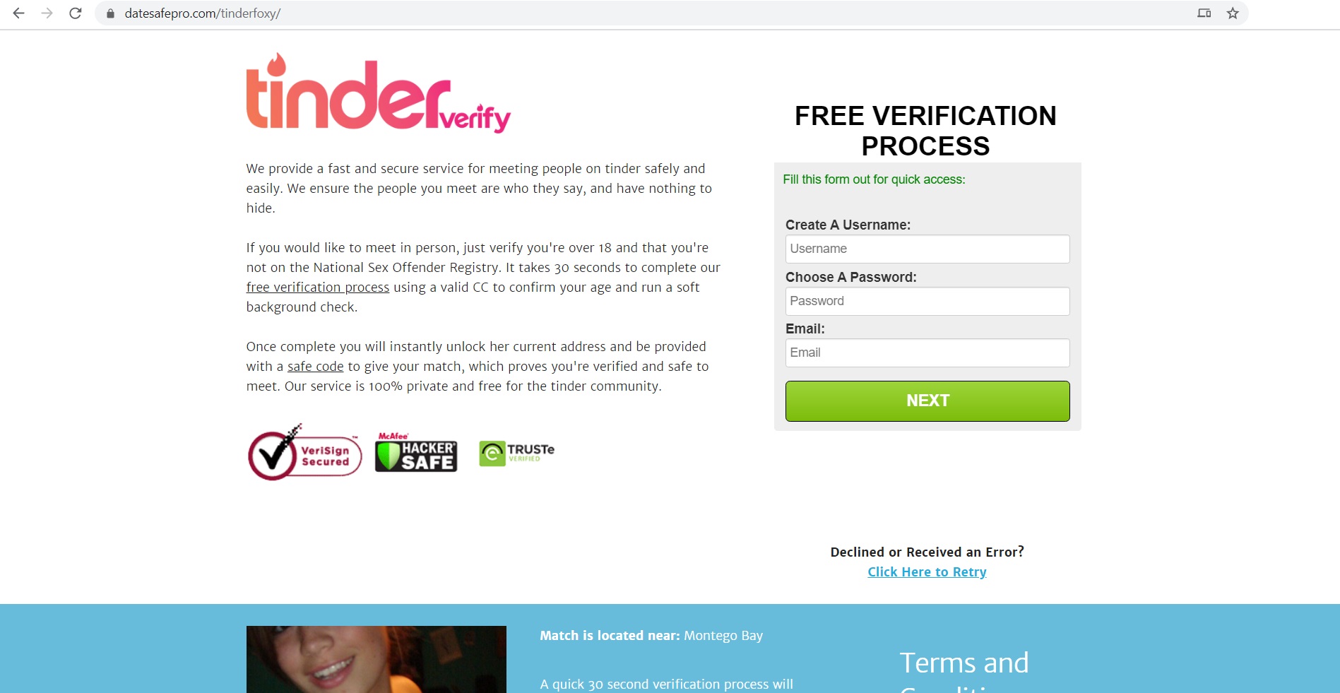 Tinderhead and Datemeverify