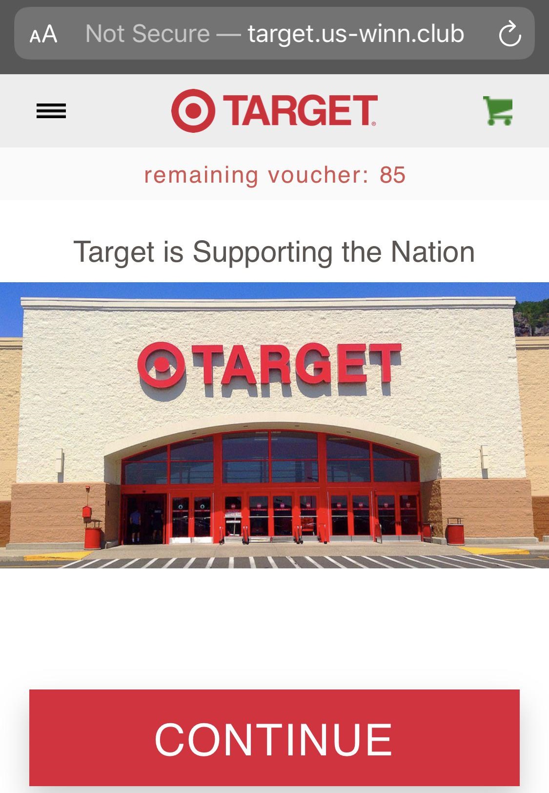 Target Voucher Scam - target.us-winn.club