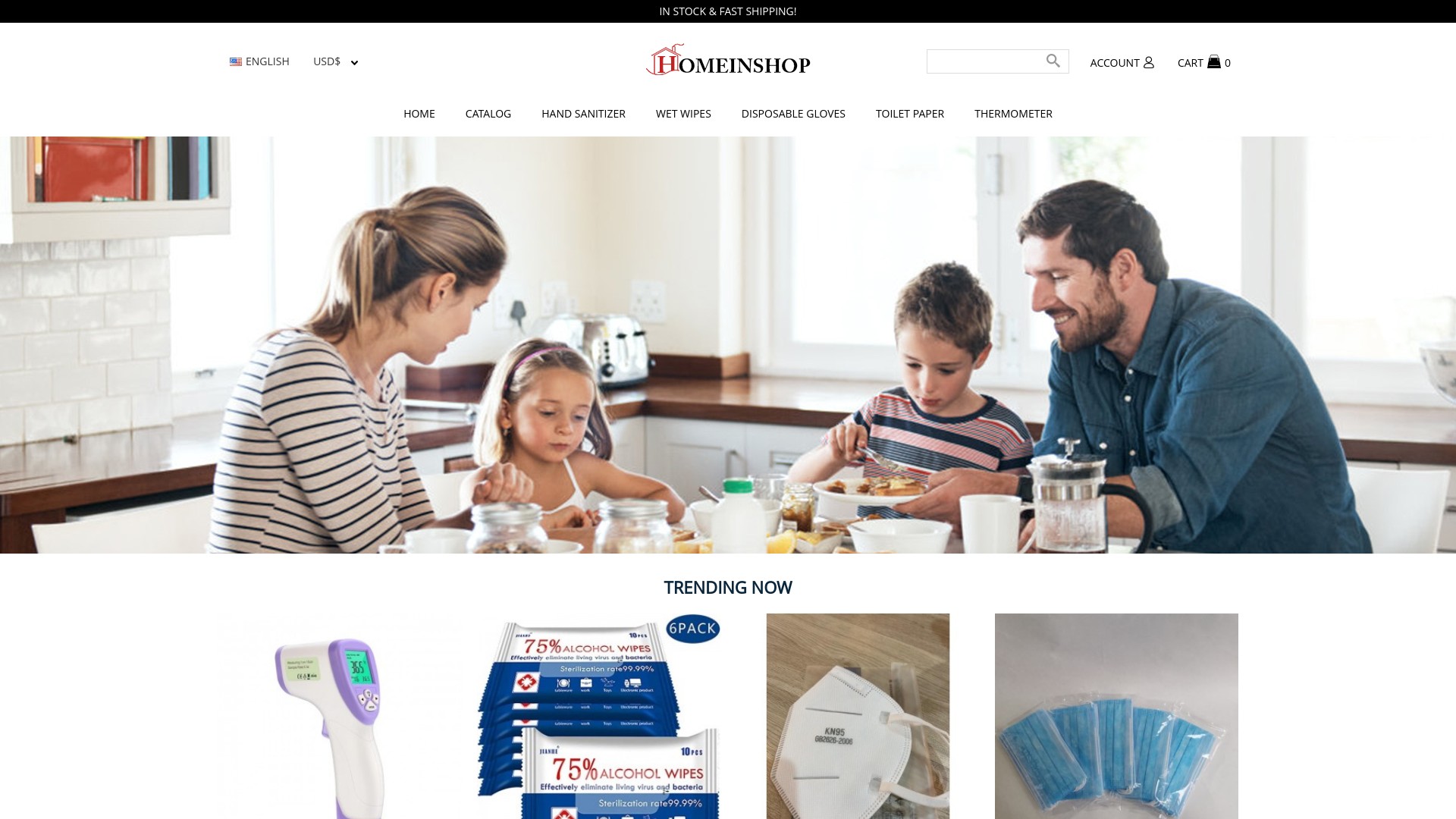Homeinshop Store located at homeinshop.com