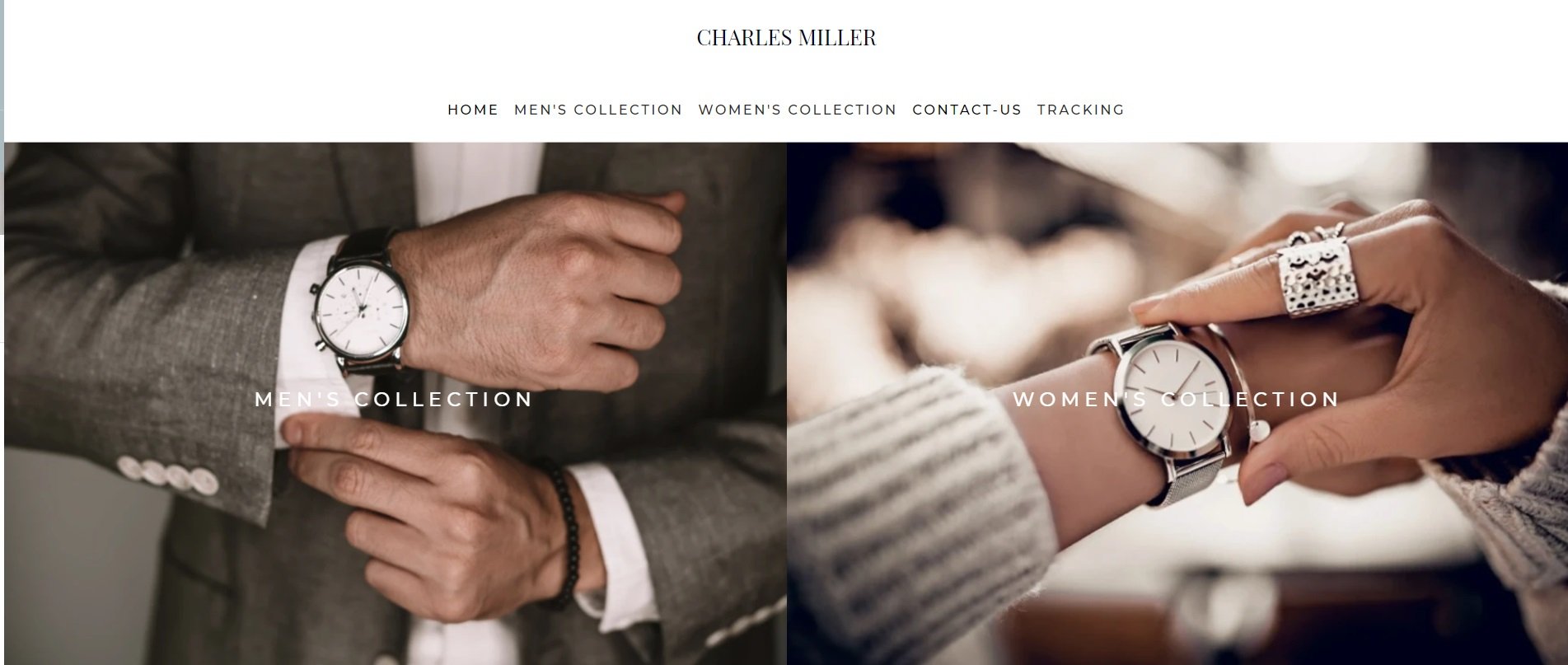 The Charles Miller store located at charles-miller.shop