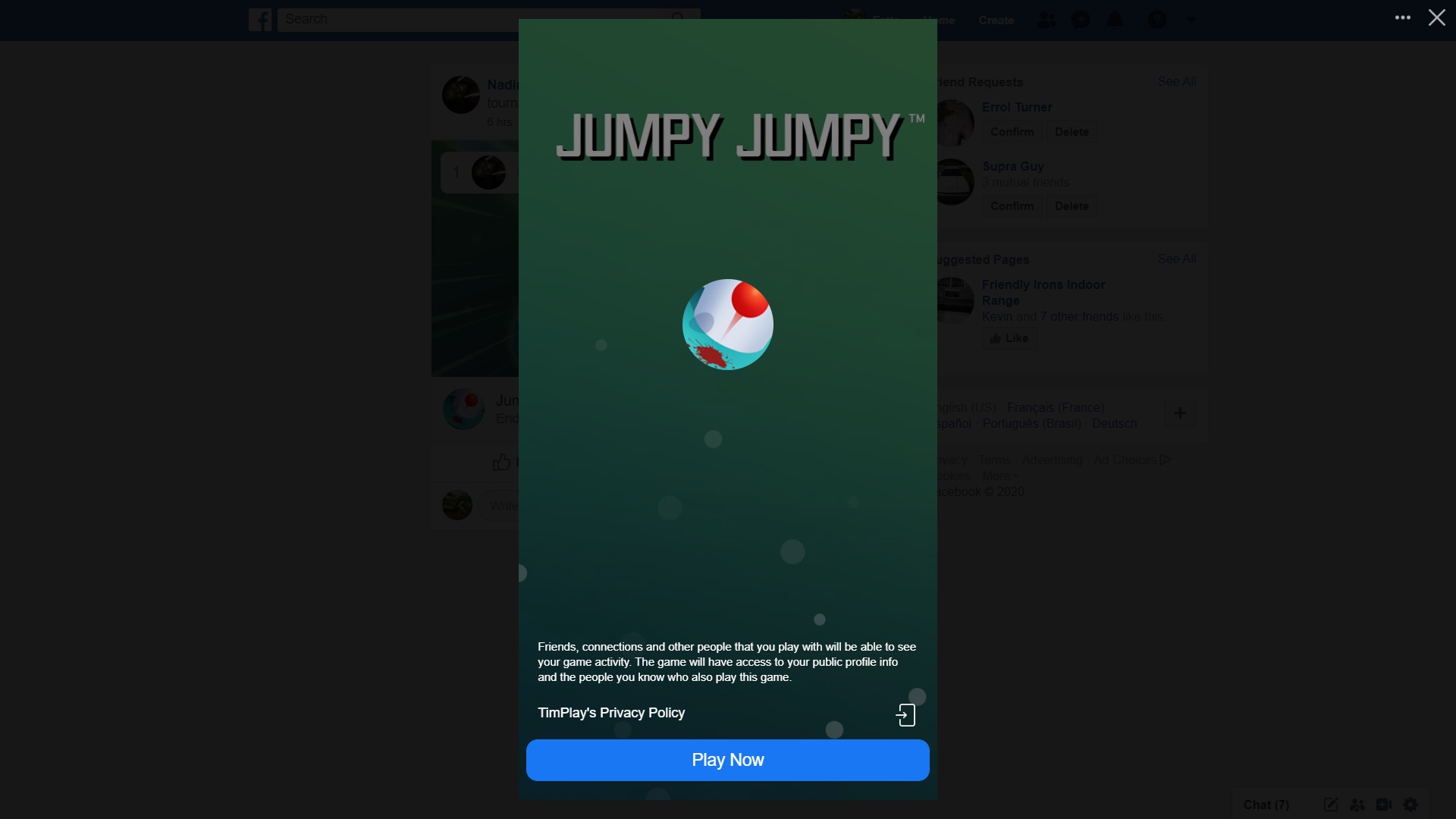 The Jumpy Jumpy Facebook Game