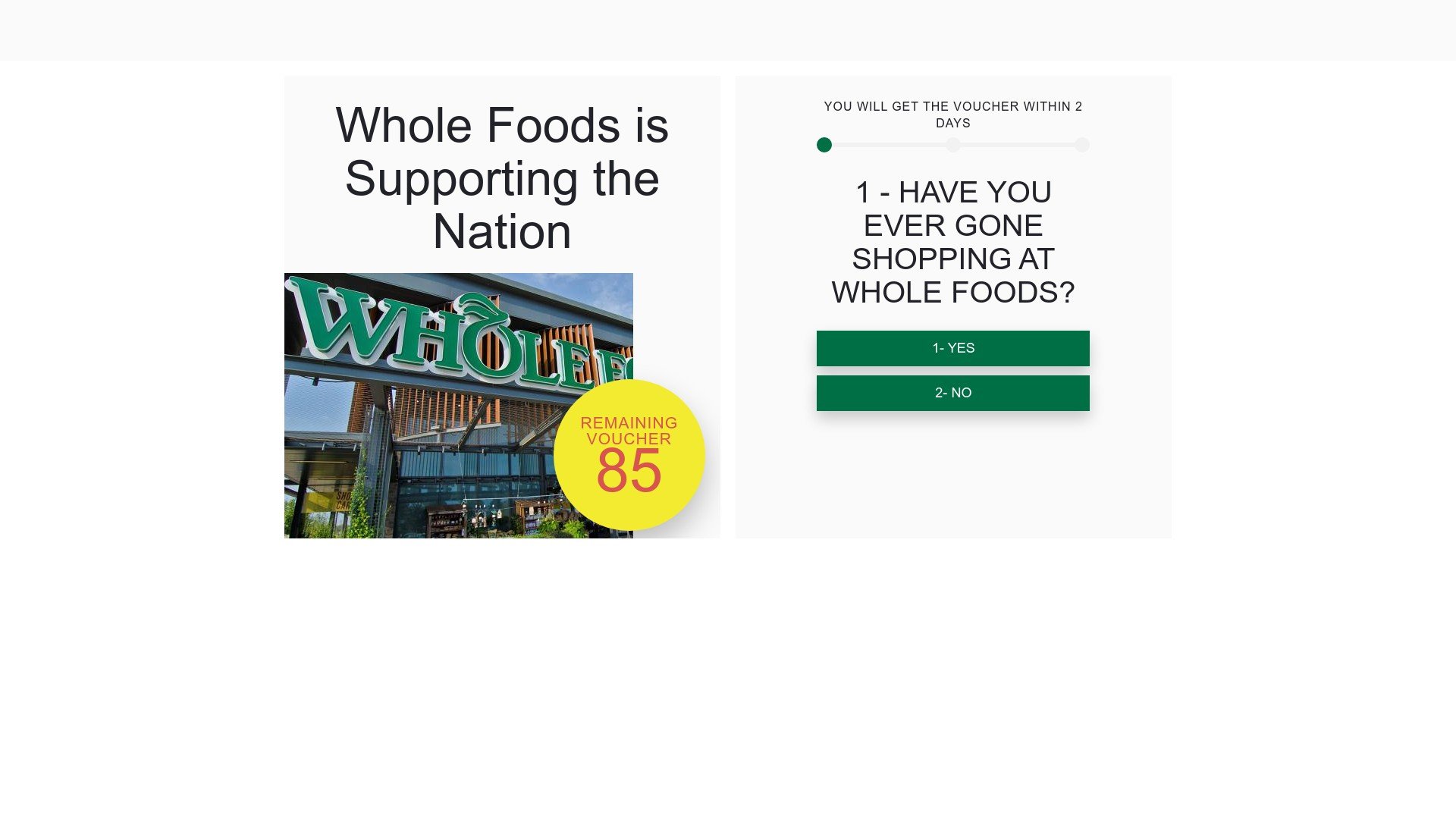 Whole Foods $175 Voucher Scam on WhatsApp