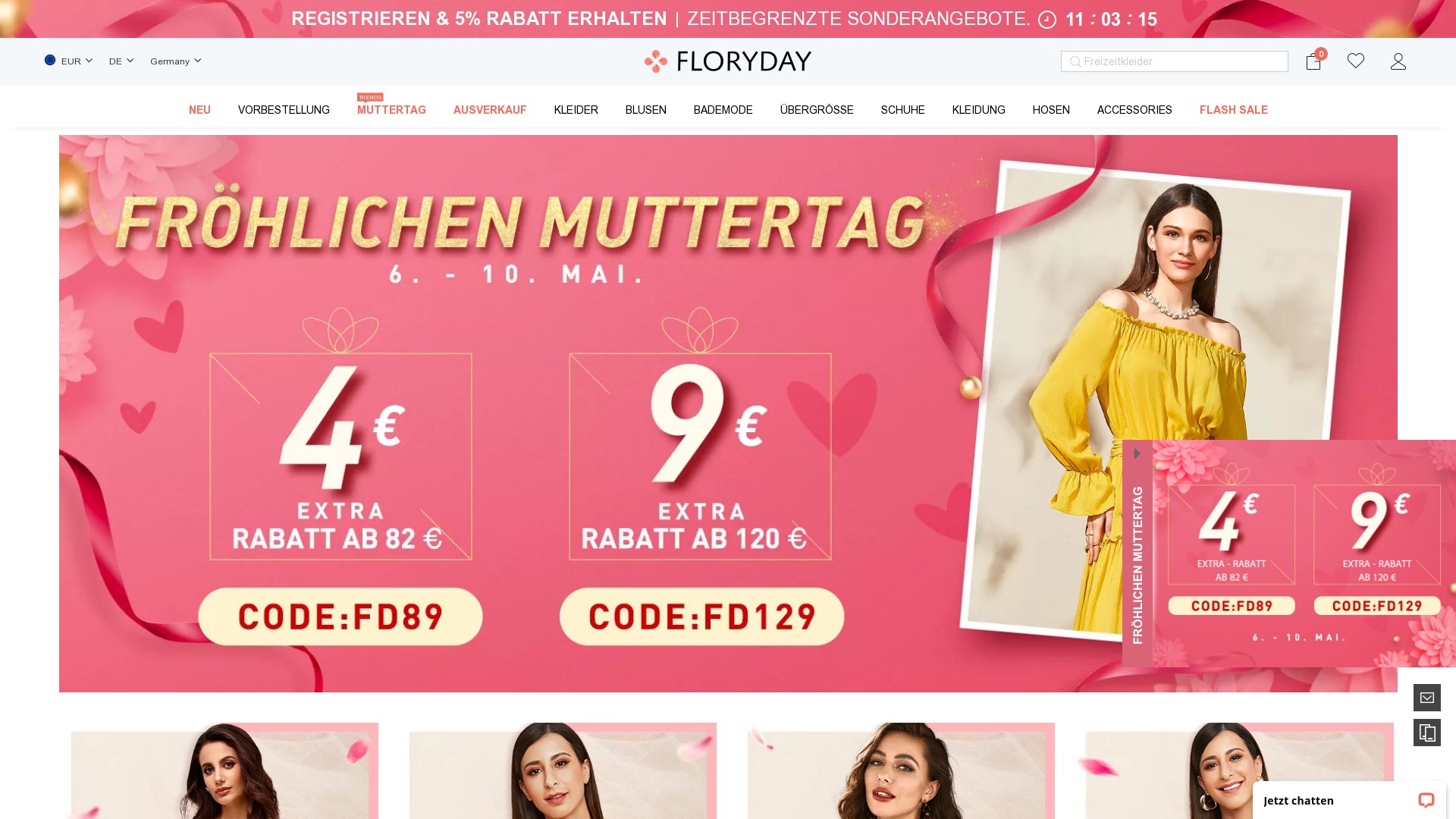 Floryday located at floryday.com