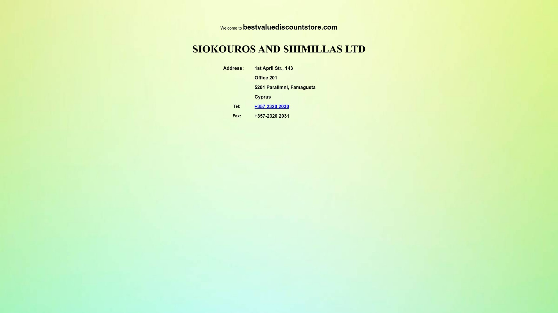 Best Value Discount Store located at bestvaluediscountstore.com