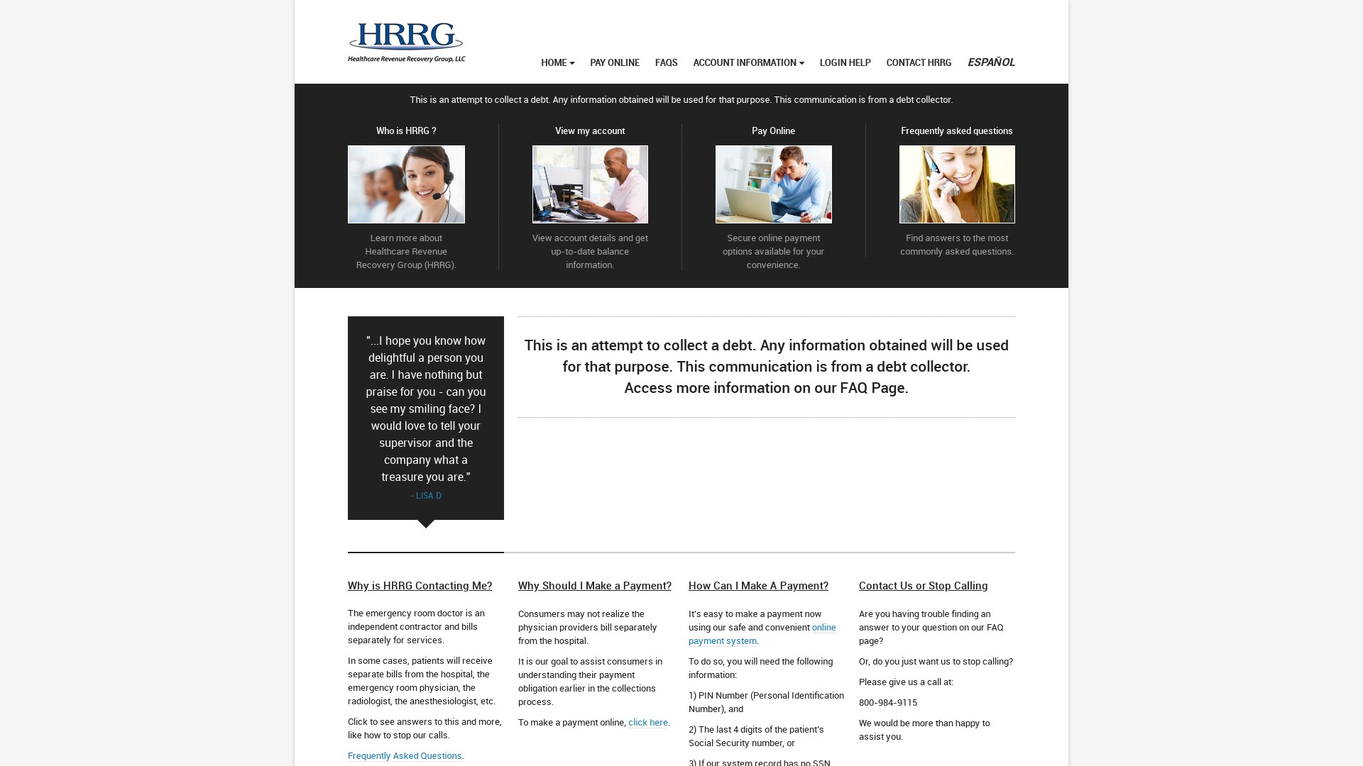 Is hrrgcollections.com a Scam? Review of the Debt Collection Website