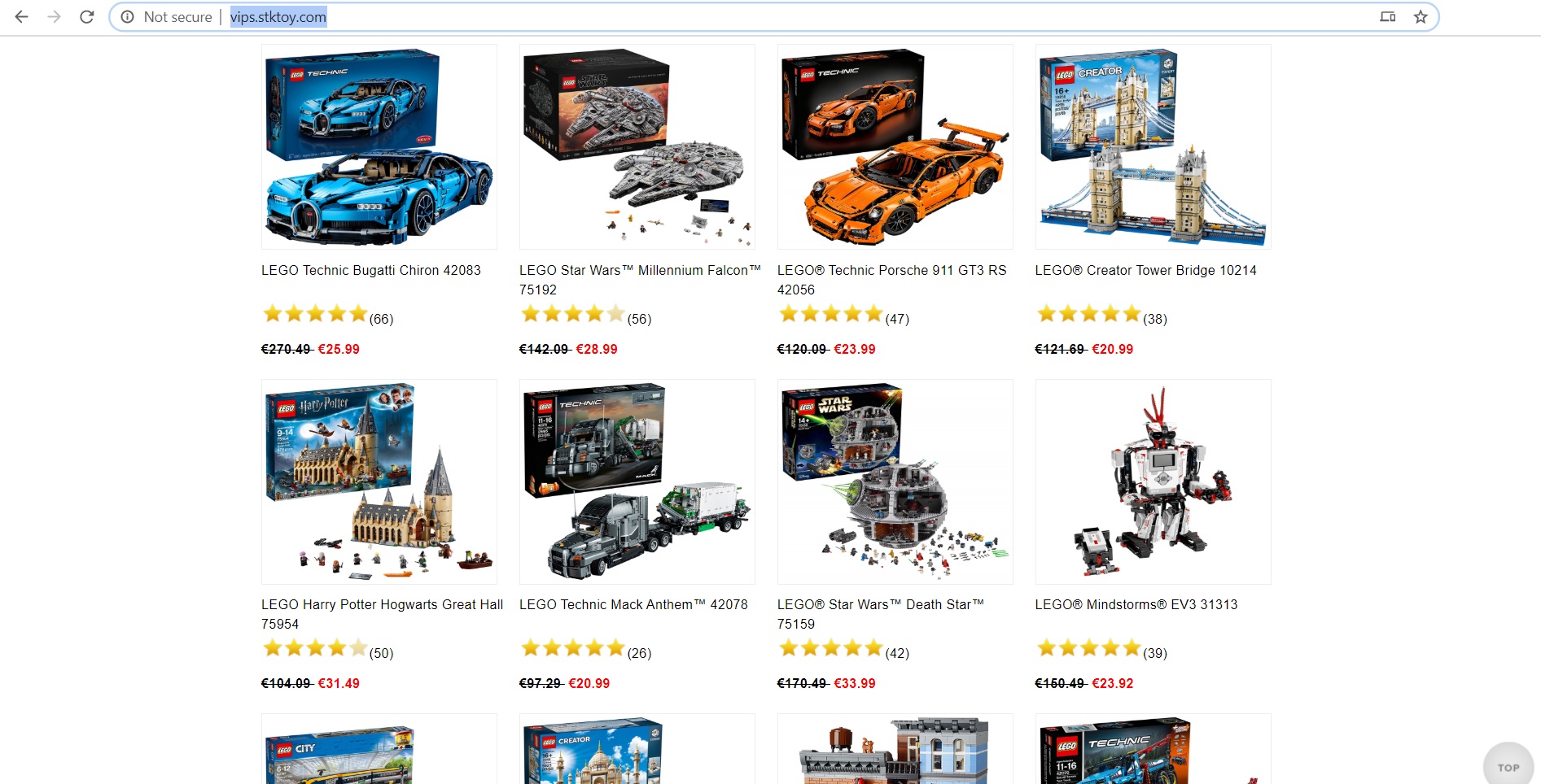 Toyhouse Lego Scam and Fake Stores