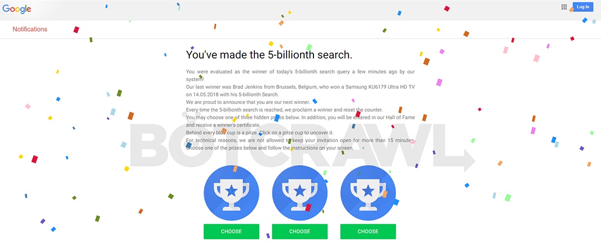 Google Rewards 5 Billionth Search Scam