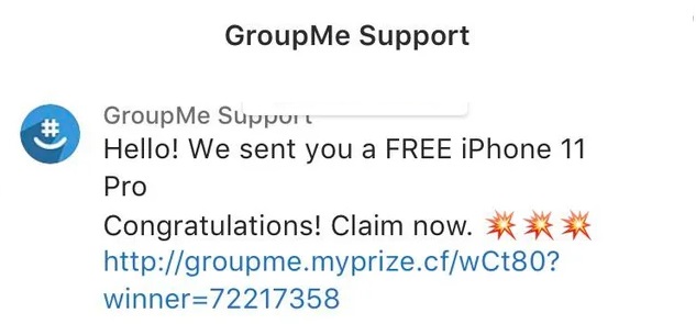 Groupme Free iPhone Scam -  Group me iPad Giveaway Scam