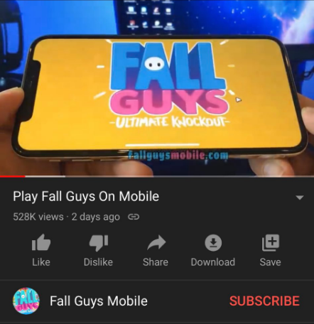 The Fall Guys Mobile Scam