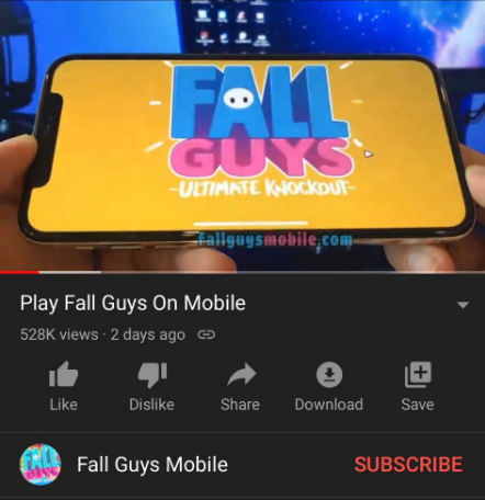 The Fall Guys Mobile Scam at FallGuysMobile.com