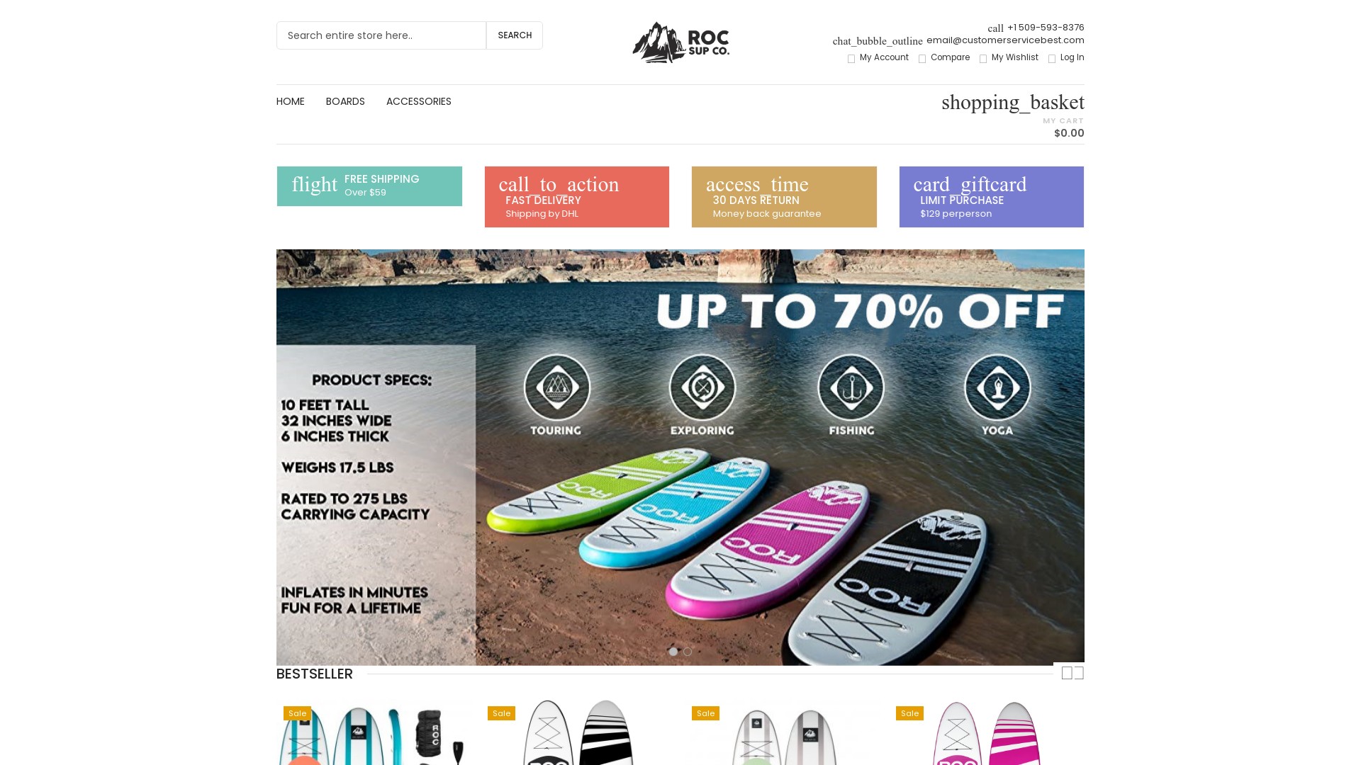 ROC SUP Co Scam - Fake Inflatable Paddle Board Stores