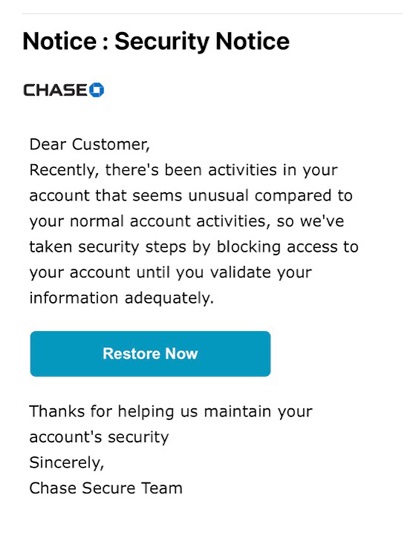  JPMC Fraud Alert Email Scam - Security Notice