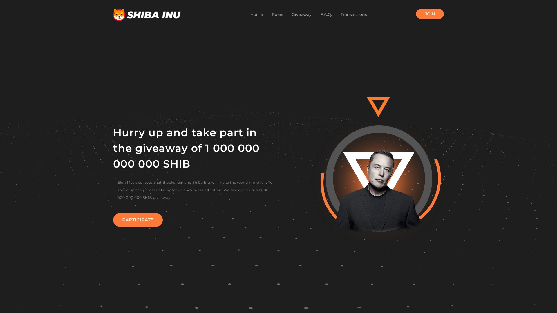 Shibget com ake Elon Musk Giveaway Website