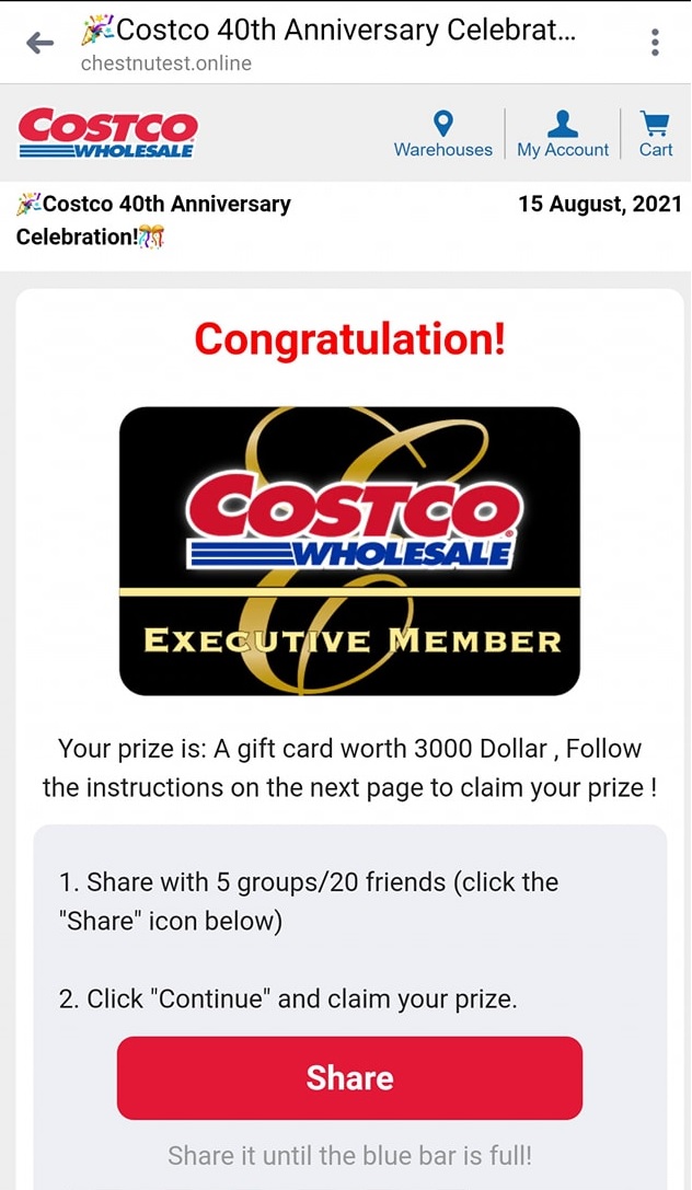 The Costco 40th Anniversary Scam 2