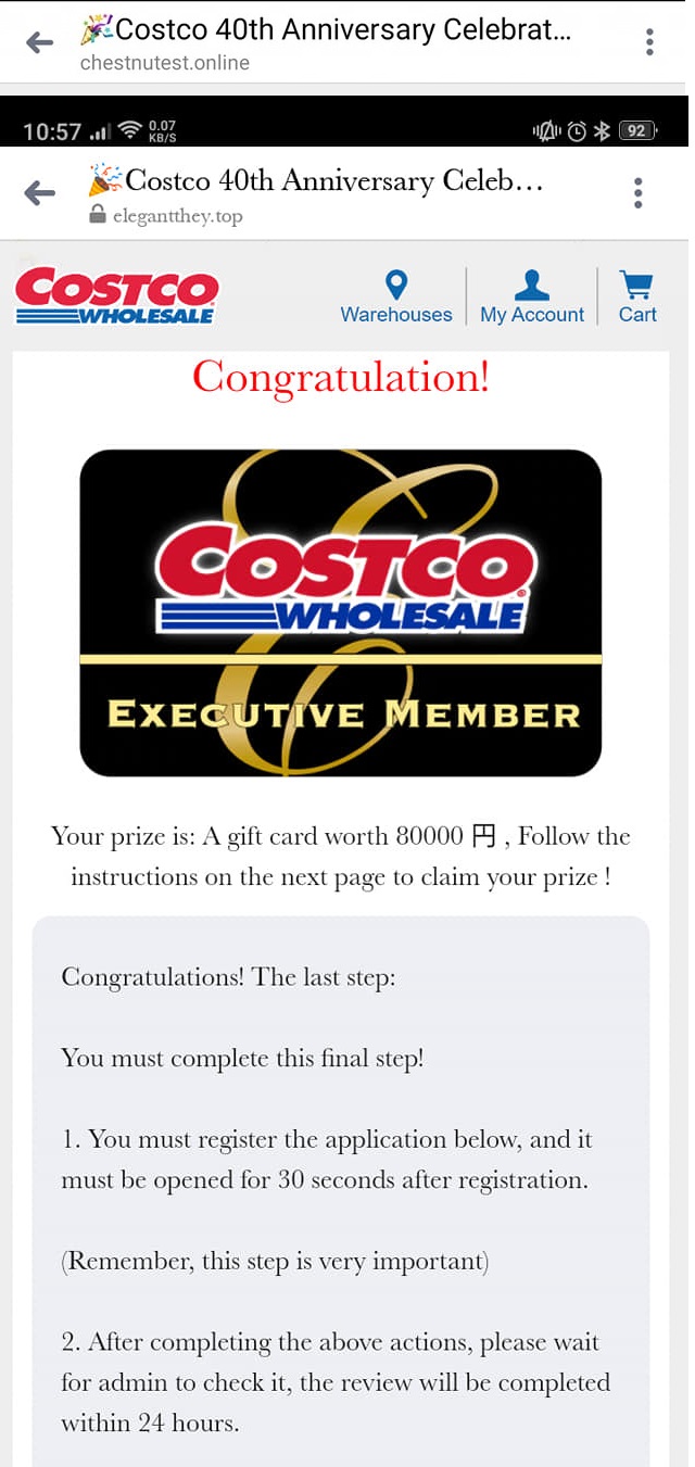 The Costco 40th Anniversary Scam 3