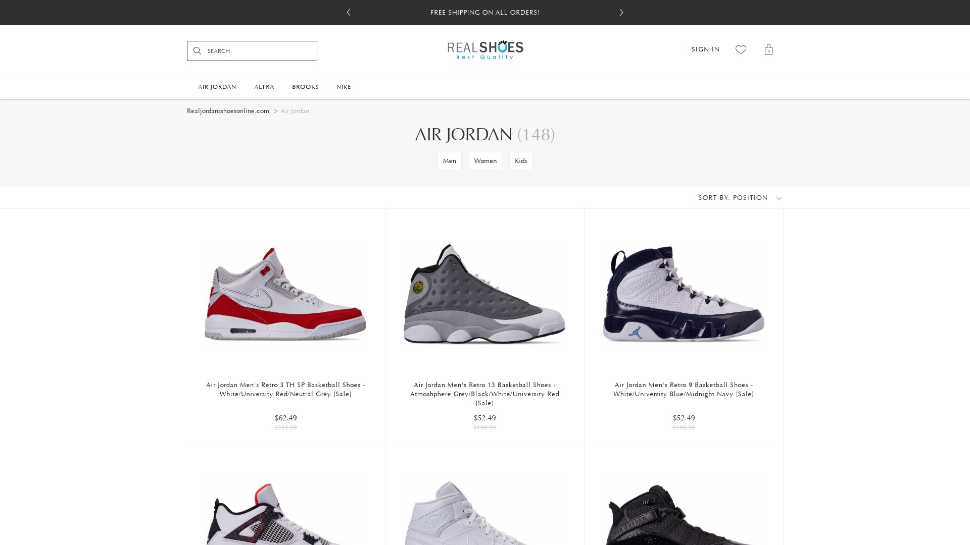 Real Jordans Shoes Online at realjordansshoesonline.com