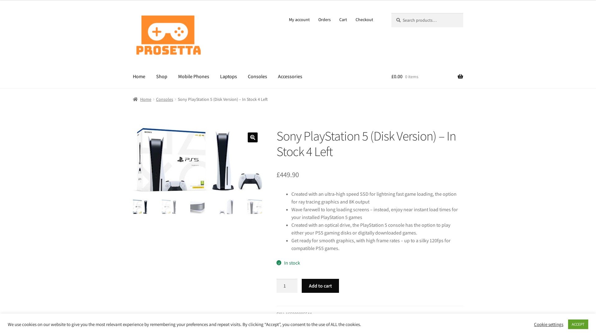 Prosetta PS5 for Sale