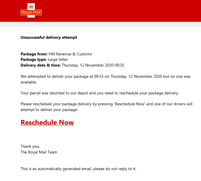 The Royal Mail 1.99 Scam