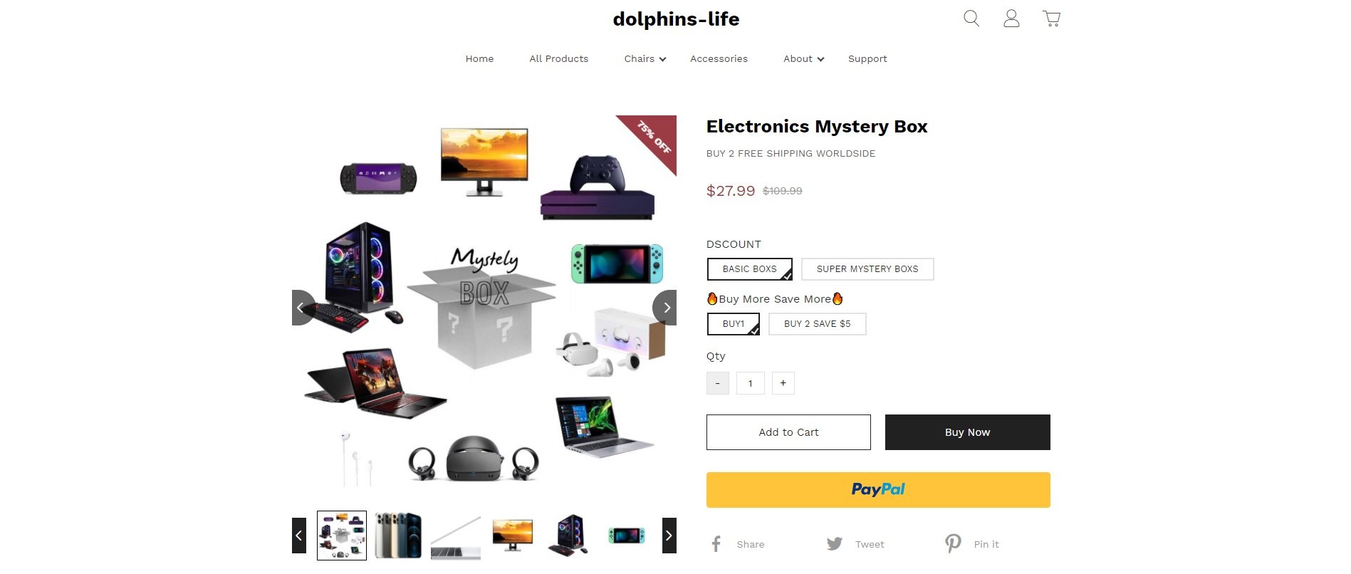 Dolphins Life Shop Mystery Box located at dolphins-life.site
