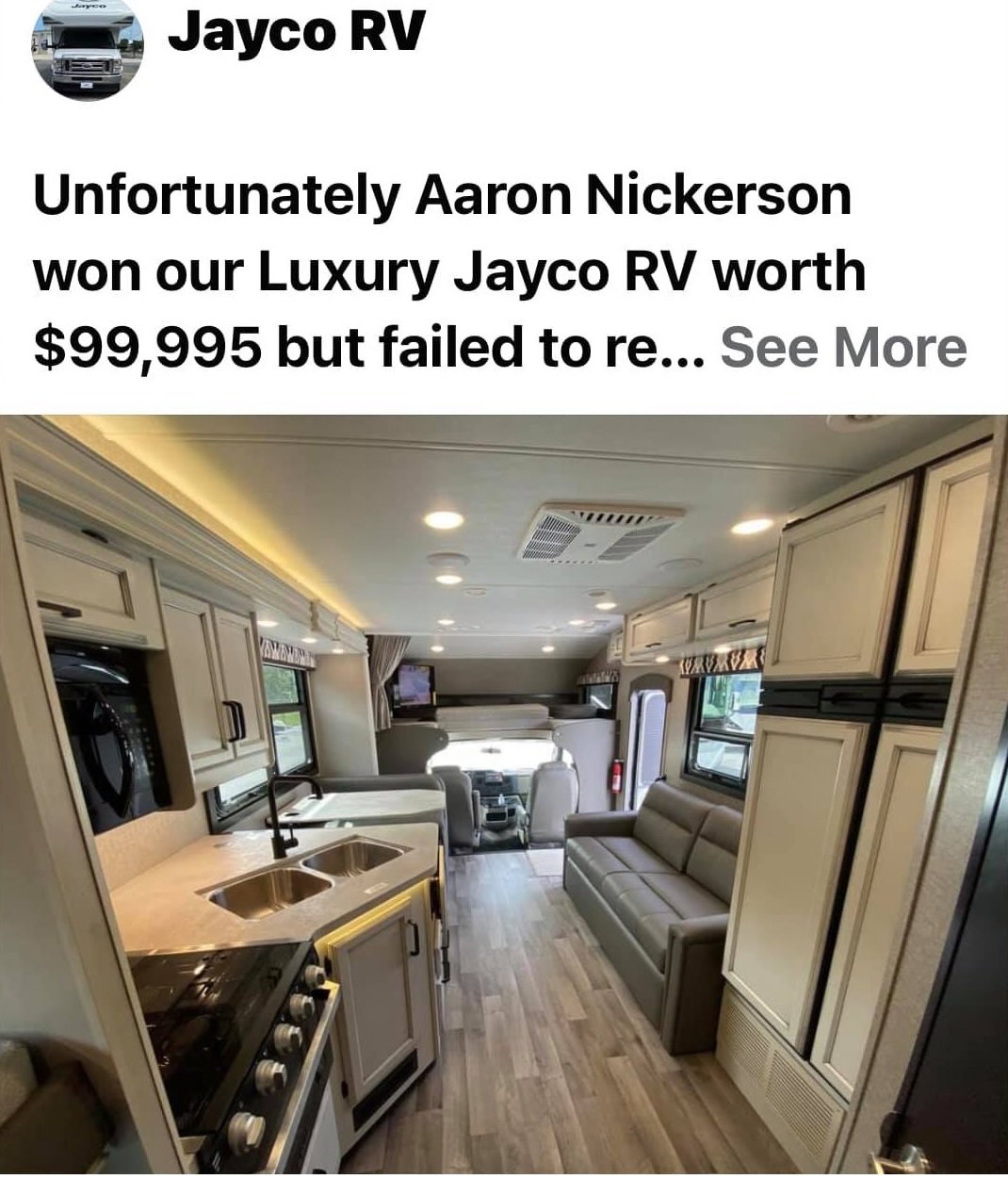 The Jayco RV Scam Giveaway worth $99,995 Inside