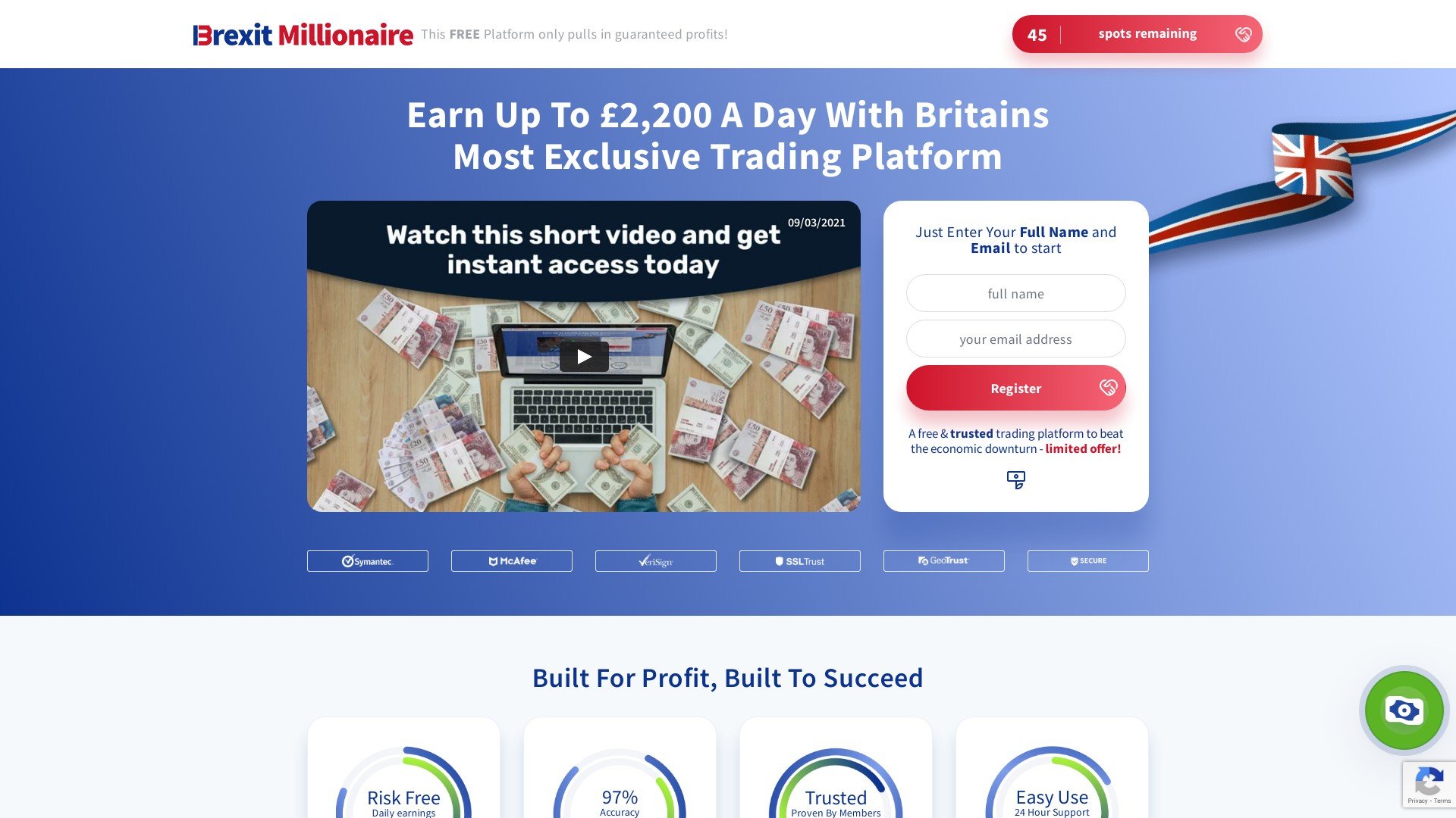 Brexit Millionaire app located at brexitmllionaire.site
