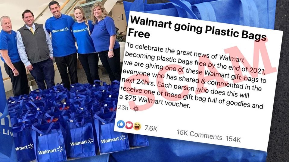 Walmart Giveaway Scam - Going Plastic Bag Free