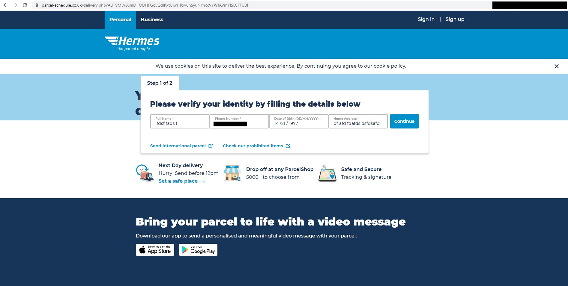 parcel-schedule.co.uk