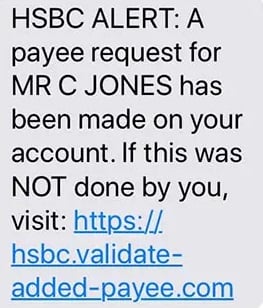 HSBC Mr. C Jones Text Scams 3