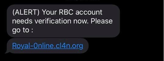RBC Text Scam Alert - Unusual Transactions and Suspension 6