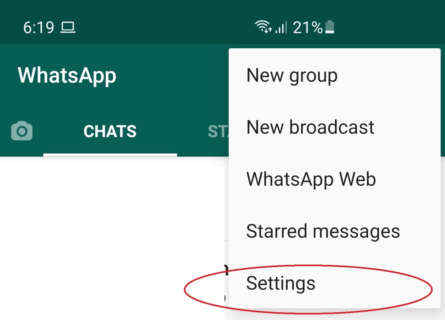 WhatsApp Settings