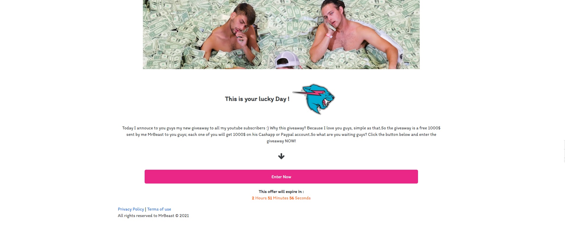 The Mrb1k Scam and MrBeast Giveaway Website