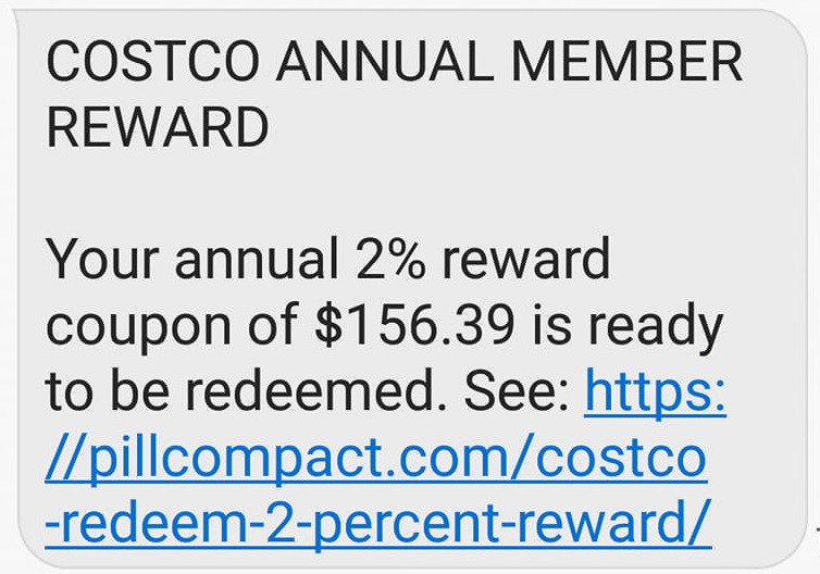 The Costco Text Scam Message 2