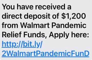 Walmart Pandemic Relief Scam 4