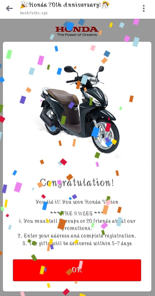 The Honda 70th Anniversary Scam and Scooter