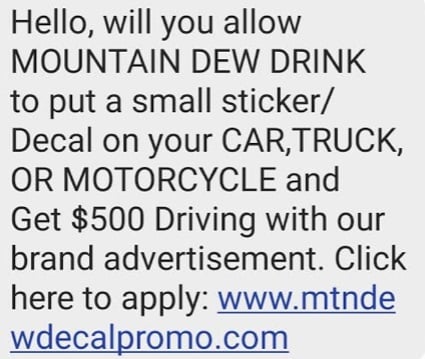 The Mountain Dew Drink Decal Scam